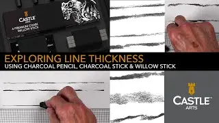How to Draw Thick & Thin Lines with Charcoal Pencils & Sticks | Castle Arts