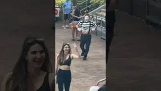 She asked for this one! 😆🤣 Tom mime Seaworld #seaworldmime #tomthemime