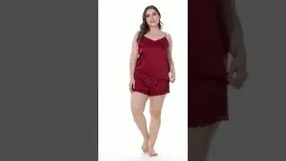 IN'VOLAND Sleepwear Womens Plus Size Pajama Set Satin Lace Lingerie Shorts Set Nightwear Pjs Reviews