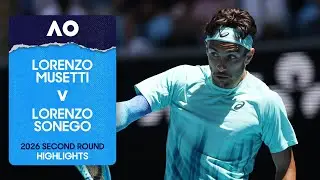 Lorenzo Musetti v Lorenzo Sonego Highlights | Australian Open 2026 Second Round
