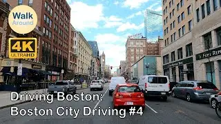 【4K60】 Driving - Boston City Driving #4
