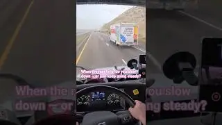 POV Truck Driving USA | Rainy Day Overtake in Wyoming | Volvo VNL 760 #shorts