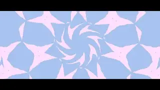 Widescreen Background - Playful kaleidoscope Vortex - Blue and White