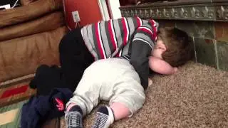 Carter and Ax wrestling
