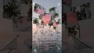 Pink sunset ,green eyes 