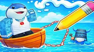 Sandal &Ccedil;izerek Karşıya Ge&ccedil;meye &Ccedil;alıştım! ⛵✏️🌊 Fırtınadan Sağ &Ccedil;ıkabilecek Miyiz? 😱⚡ - Roblox