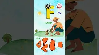 Words that start with F 'f' | F for Fish | F for Farmer #shorts #kidslearning #preschool