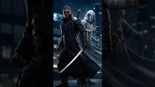 Blade & Moon Knight AI Fusion 🗡️🌙 Hybrid Avenger! #Marvel #hybrid #fusion #Blade #MoonKnight