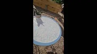 Mosaic table diy!!! #mosaic #table #mosaictable #diyprojects #diyvideos #diylady #amazonfinds #diy