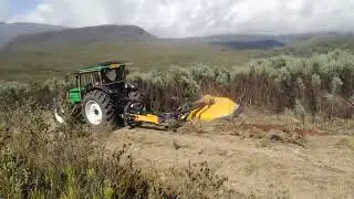 Chogoria-Themwe rd KWS Mt Kenya National Park. AEM Services creating Firebreaks on the moorlands.
