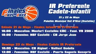 Finales Infantil  Femenino IR Preferente NBF Castelló vs CB Jorge Juan