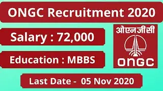 ONGC Recruitment 2020 Apply Online | Govt Jobs Notification | Latest Govt Jobs 2020