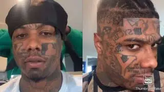 Blueface готовит прическу к следующему выступлению!