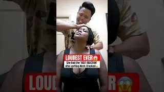 Her Neck NEVER cracked this LOUD!😱 #chiropractic #backpain #neckpain #trending