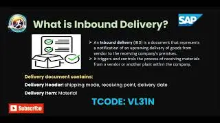 What is Inbound Delivery | VL31N | Performance engineering | SAP | microlearning