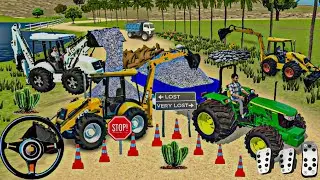 Driving The JCB Sim Tractor Loading Stone In Game #12 #simulator #jcbvideo #android 