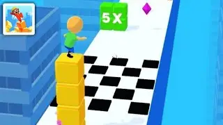 Cube surfer Fun! Long Neck, & Jelly Run Walkthrough Gameplay (ISO & Android)