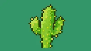 Day 215 | 32 x 32 Cactus | Pixel art time lapse