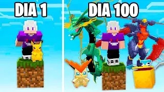 I Survived 100 Days on ONE BLOCK in MINECRAFT COBBLEMON