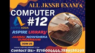 #12 Basic Knowledge of Computer #software || #Computer Application || All JKSSB Exam's