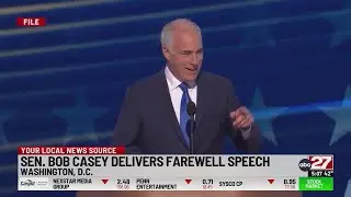 Sen. Casey gives farewell speech, concedes to McCormick victory