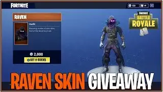 *NEW* Fortnite: RAVEN SKIN/FEATHERED FLYER GIVEAWAY! | Officially Released!