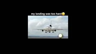 my landing was too hard #plane #planecrash #aviation #shorts