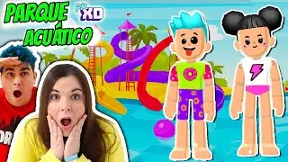 CONSTRUYO UN PARQUE ACUÁTICO en PK XD 🏊‍♂️🥽  OMGame Retos Divertidos