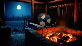 Viking Forge Watch | Quiet Night Fire & Wind (3 Hours)