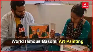 Sonam Jamwal and Astha Billawaria, Young Basohli Painting Artists.