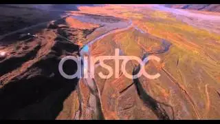Panoramic view over Tasman River in the valley to Mount Cook, New Zealand