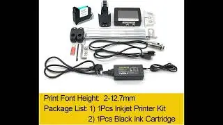 CDWNEBTV Automatic Inkjet Printer | 12.7&ndash;25.4mm Industrial Coding Machine with 4.3&rdquo; Touch Screen