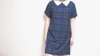 DIY Tartan Exposed Zipper Dress & Detachable Pointy Collarㅣmadebyaya
