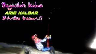 Mancing malam di pulau bersama arie kalbar|| Apes kena marah..!!