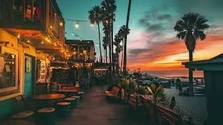 Huntington Beach Sunset Jazz Ambience | Relaxing California Coastal Vibes