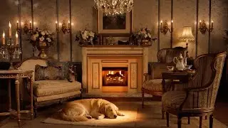 Bridgerton Fireplace: Cozy Regency Ambience for TV (No Music)