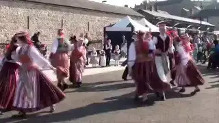 St  Patrick's Day Parade, Folk Dancers from Lithuanian Association, Northern Ireland. Armagh, part 1