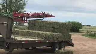 Unloading Hay with a Maxilator