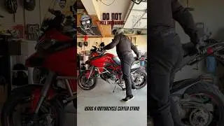 Using a motorcycle center stand #motorcycle #centerstand  #motorcycletutorial