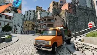 Beamng Drive İtaly Map Crane Truck Pulling (Vin&ccedil;li Kamyon &Ccedil;ekme) | G29 Steering Wheel Gameplay