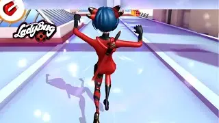 Miraculous Ladybug & Cat Noi‪r 🐞 Run w/ SUPERHERO RYUKO in PARIS frozen streets!