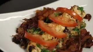 Boulettes de poulet à la nigelle, zaalouk d’aubergines par Fatema Hal(#DPDC)