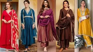 🔥Party Wear Dress With Plain Fabric/ Lace Design On Suit/ Simple Suit Ideas❤️
