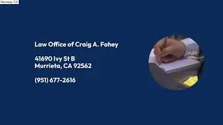 Temecula Disability Lawyer | Murrieta, CA | Law Office of Craig A. Fahey