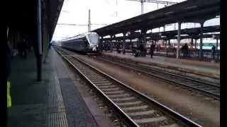 Př&iacute;jezd LEO EXPRESS (hl&aacute;&scaron;en&iacute; o př&iacute;jezdu,staničn&iacute; hl&aacute;&scaron;en&iacute;)