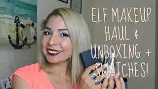 HUGE ELF MAKEUP UNBOXING HAUL 2017 + SWATCHES! | ELF GIFT SET! | LULU & ARAM