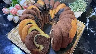 Kek butter coklat vanila