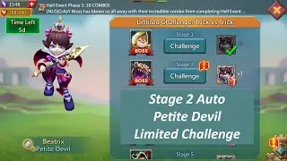 lords mobile Petite Devil Stage 2 auto | Limited Challenge Trick vs Trick Stage 2 | Beatrix stage 2