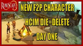 Runescape 3 live: New Character. HCIM DIE=DELETE. How far can a new player go with only one life.