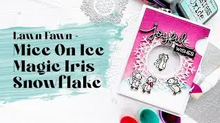 Lawn Fawn - Mice on Ice Magic Iris Snowflake